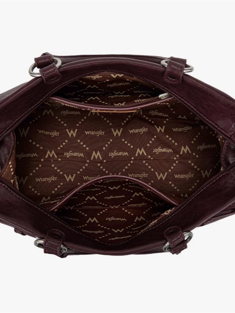 Wrangler Women's Shoulder Tote in Burgundy - Picture 5 of 5